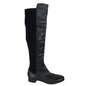 Louise et Cie Women's Andora Black Leather Stretch Tall Knee High Boots 8.5